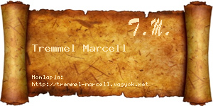 Tremmel Marcell névjegykártya